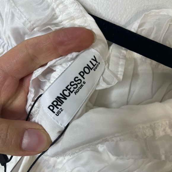 Princess Polly NWT EMILIANO STRAPLESS MAXI DRESS WHITE Sz US 2 Coastal Cottage - Picture 8 of 13